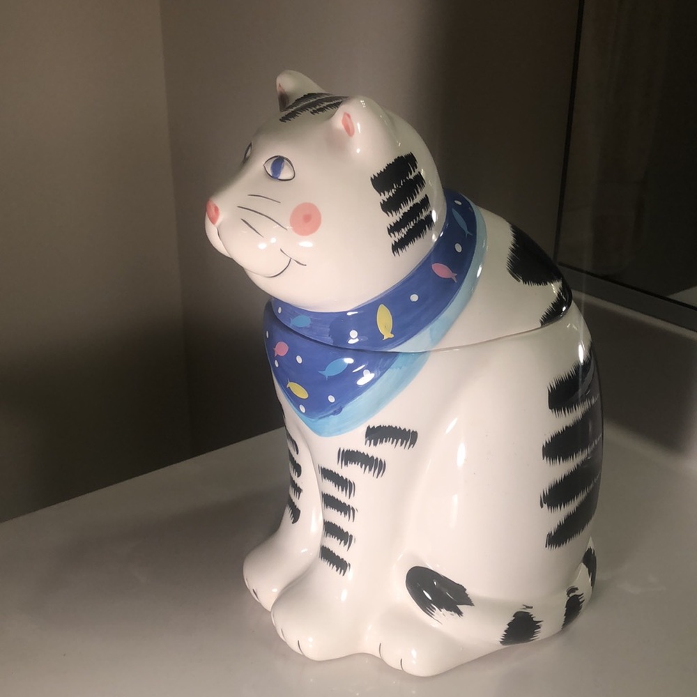 Vintage Coco Dowling 1990 cat cookie jar - Picture 3 of 12